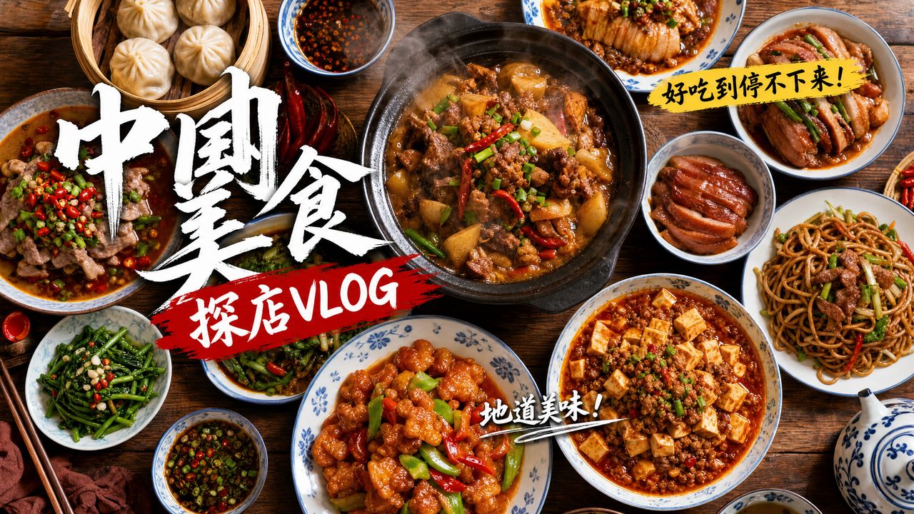 今日大赛 【今日大赛】中国美食探店视频：地道美味好吃到停不下来！